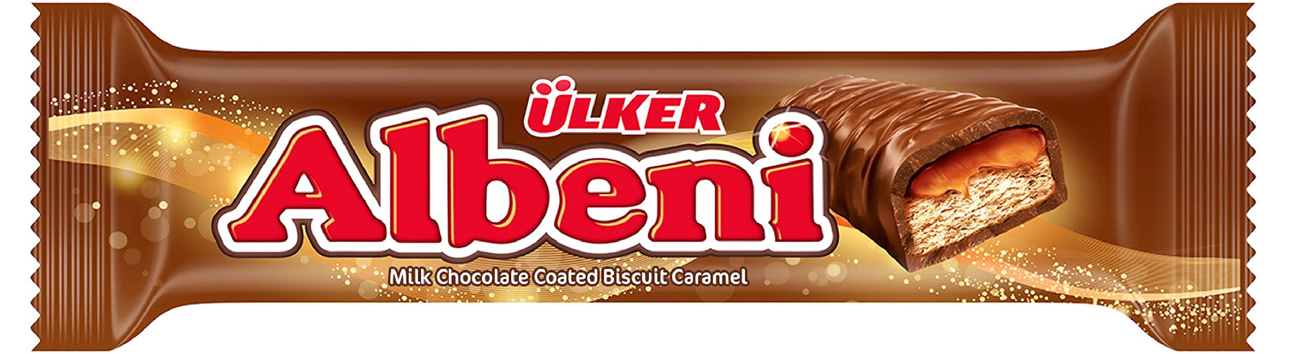 Ulker Albeni Milk Chocolate Coated Bar w Caramel and Biscuit