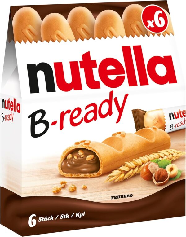 بیسکویت شکلات بی ردی نوتلا 6 عددی Nutella B-Ready