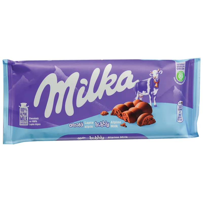 شکلات بابلی روکش دار میلکا ۹۰ گرم Milka