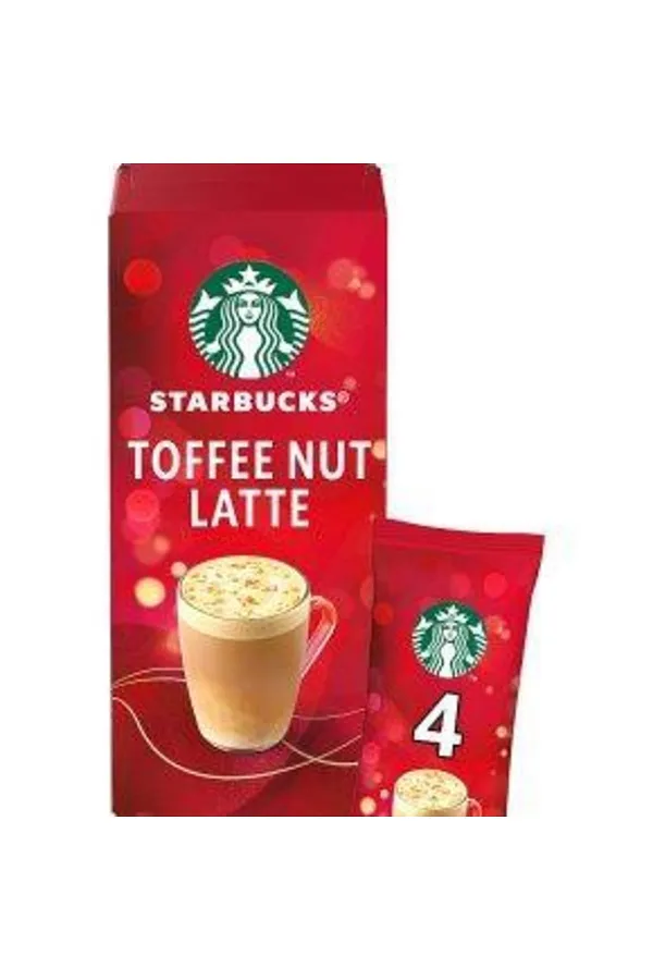 قهوه فوری تافی نات لاته استارباکس (Starbucks Toffee Nut Latte) بسته ۴ عددی